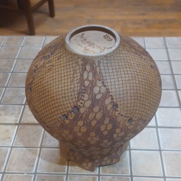 Don McWhorter Stoneware  Brown All Diffrent Each Piece Unique   9Tx5 At‎ Opening - Picture 6 of 11